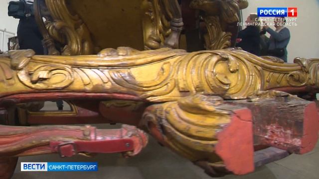 В Царское Село после реставрации вернулась карета Екатерины Второй смотреть онлайн