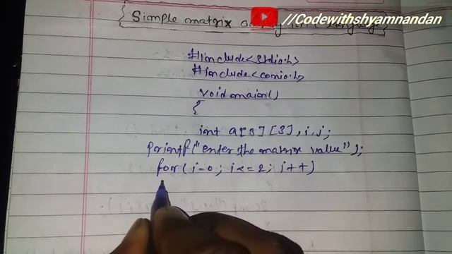 Matrix array/2D array program in c language||पुष्पा झुकेगा नहीं coding करेगा||codewithshyamnandan смотреть онлайн