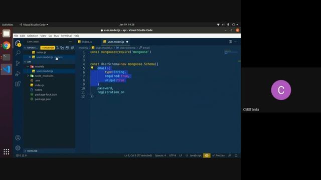 API Creation POST And GET Request | Express | Mongo DB | Mongoose In Hindi | CSRIT India |