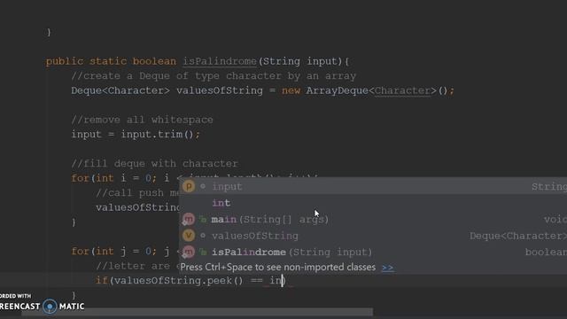 Java Stack-Palindrome Test- Demonstration смотреть онлайн