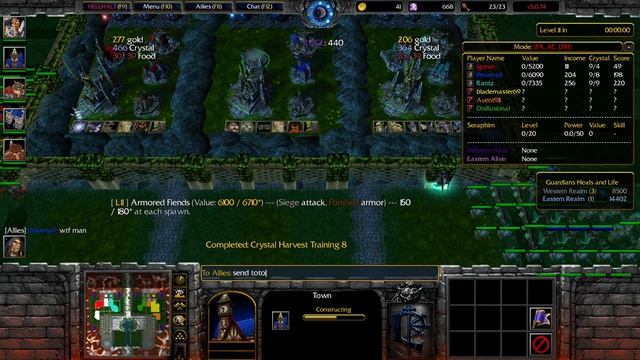 Warcraft 3 Classic HellHalt TD Competitive #109 no sound смотреть онлайн