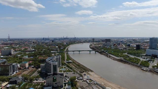 Atyrau, Flight Above Shagala Riverside, Ural River / 4k 30 Fps H.265