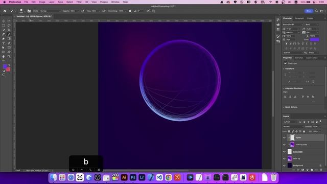 Adobe Illustrator & Photoshop || Ball of Yarn Style Poster Design Tutorial (Free Download PSD File смотреть онлайн