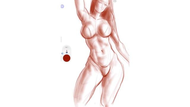 How to Draw Figure.Female body quick drawing process. смотреть онлайн