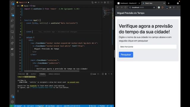 Crie seu próprio sistema de previsão do tempo!! (ReactJS consumindo api) смотреть онлайн