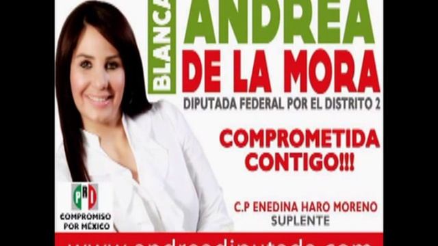 SPOTS BLANCA ANDREA DE LA MORA DIPUTADA FEDERAL DISTRITO 2 смотреть онлайн