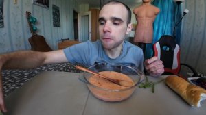 МУКБАНГ БОРЩ ДОМАШНИЙ СО СМЕТАНОЙ / ИКРА КАБАЧКОВАЯ ОБЖОР / EATING Mukbang / ASMR АСМР