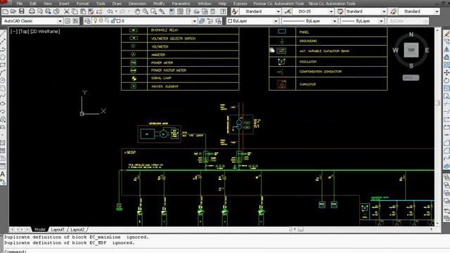 Example of automatic drawing in AutoCAD by VBA (Electrical Concept) смотреть онлайн