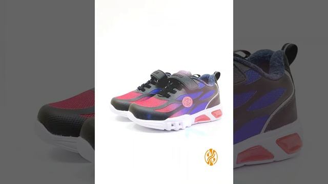 16410-1 Легкие, удобные кроссовки Зебра со встроенными светодиодами для детей. (р-р 27-32) смотреть онлайн