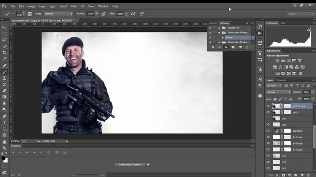 Destruction Explosion Photoshop Tutorial Free Download Action смотреть онлайн
