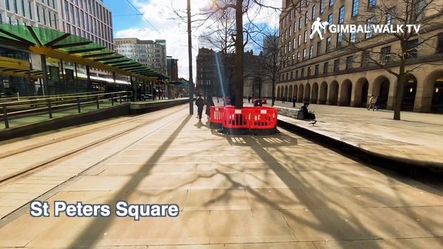 MANCHESTER | Walk through Manchester City Centre to St Peter's Square and Oxford Street смотреть онлайн