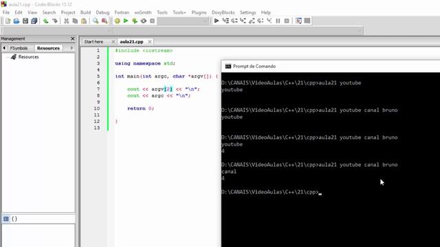 Curso de C++ #21 - Argumentos para a função main, argc e argv смотреть онлайн