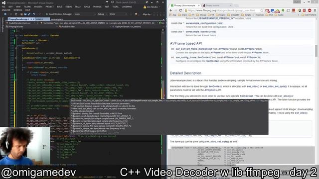 C++ Video Decoder with lib ffmpeg - day 2 смотреть онлайн