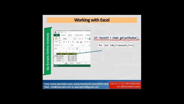 Working with Excel -1: Read Data From Excel using Java смотреть онлайн