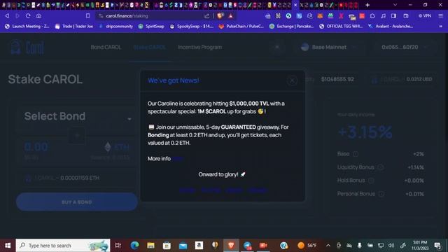 Carol Finance! #1 Protocol on Base-chain! Unbelievable Daily Gains!!! смотреть онлайн