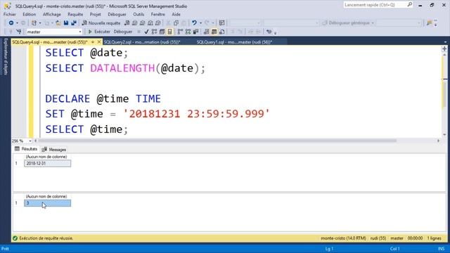 Utilisez les types DATE et TIME dans SQL Server смотреть онлайн