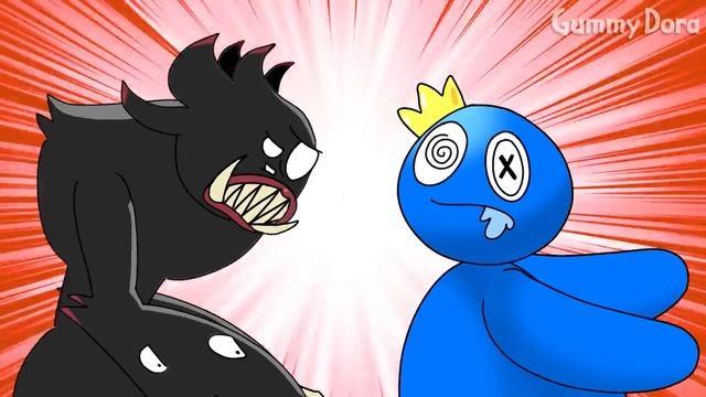 [Animation] Delicious Black!? Black VS Blue | Roblox Rainbow Friends Cartoon! | Gummy Dora смотреть онлайн