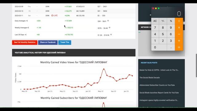 Сколько зарабатывает на Youtube ОДЕССКИЙ ЛИПОВАН смотреть онлайн