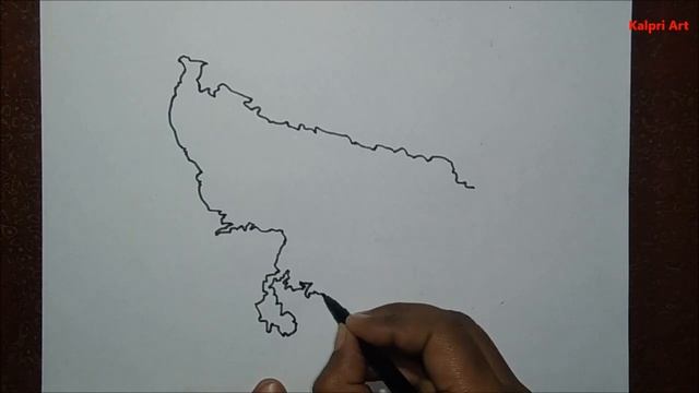 Uttar Pradesh: How to draw Uttar Pradesh Map || Outline map drawing смотреть онлайн