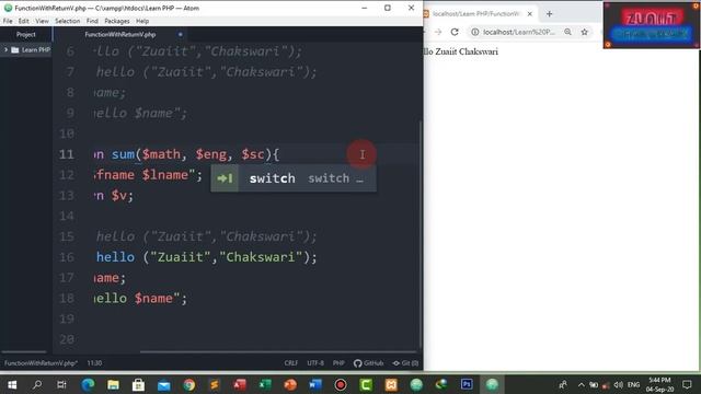 How to Learn about PHP Functions with Return Value Part-27 by Zain Ul Abideen IIT Chakswari смотреть онлайн
