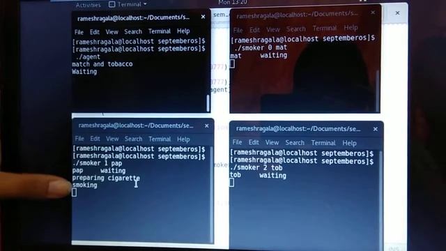Cigarette Smoker Classical Synchronization Problem Implementation смотреть онлайн