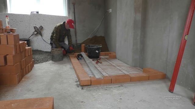 159. Командировка в Ошмяны, строим резной камин. Печник Пинск. смотреть онлайн