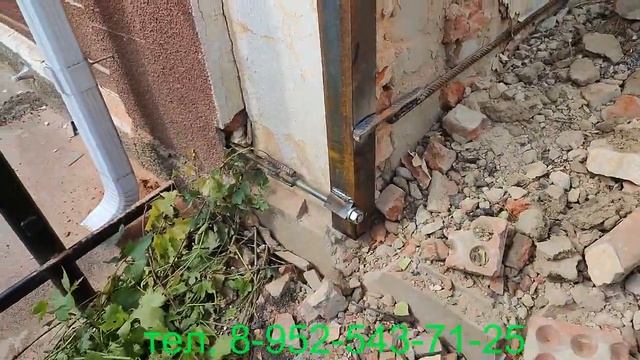 При разрушение дома поможет СТЯЖКА МЕТАЛЛОКАРКАСОМ. Стяжка домов Воронежская область. смотреть онлайн