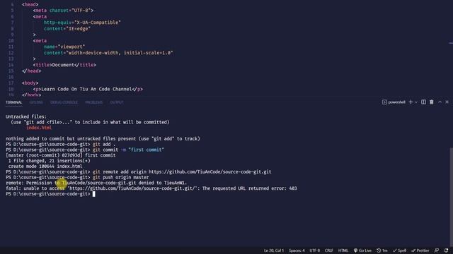 Lỗi Permission Denied Trên Git Là Gì ? The Cause Of The Permission Denied Error On Git смотреть онлайн