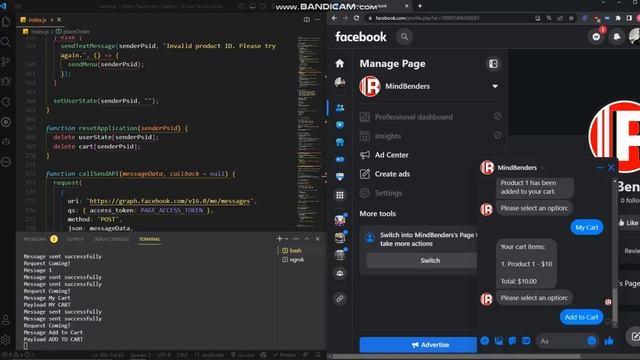 Automated Order Placement Messenger Chatbot using Graph API & Node.js смотреть онлайн