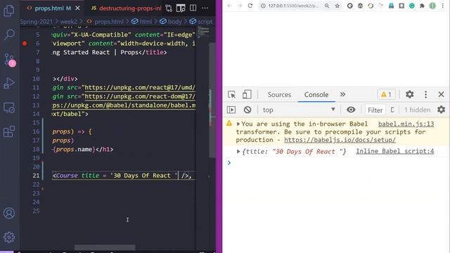 WEEK-2: React Functional Components and Props - Part 2 смотреть онлайн