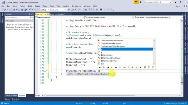 C# - Delete record from database | Deleting selected data | Delete row from datagridview SQL Server смотреть онлайн