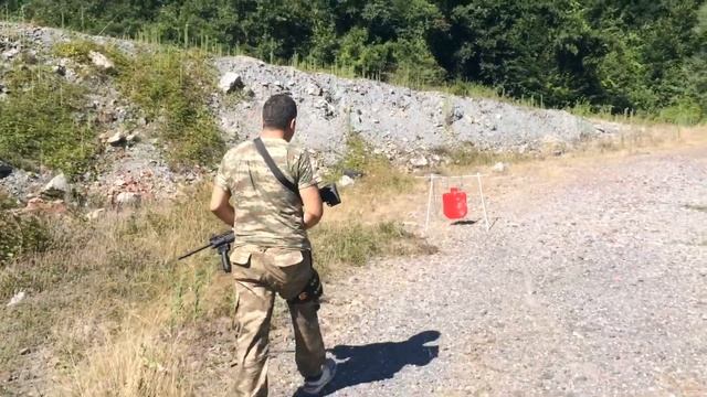 Bora BR 20 şarjörlü av tüfeği ile HARDOX 600 Hedefimize atış смотреть онлайн