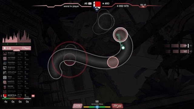 Worst Hr Player | Laur Feat. Sennzai - Seclusion [Isolation] +HR 98.14% (#1 441pp FC) - Osu!