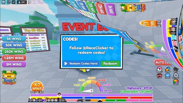 *NEW UPDATE* [?SUMMER UPDATE] Race Clicker ROBLOX | ALL CODES | July 3, 2023 смотреть онлайн