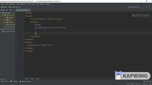 Center Text -With pure HTML and CSS смотреть онлайн