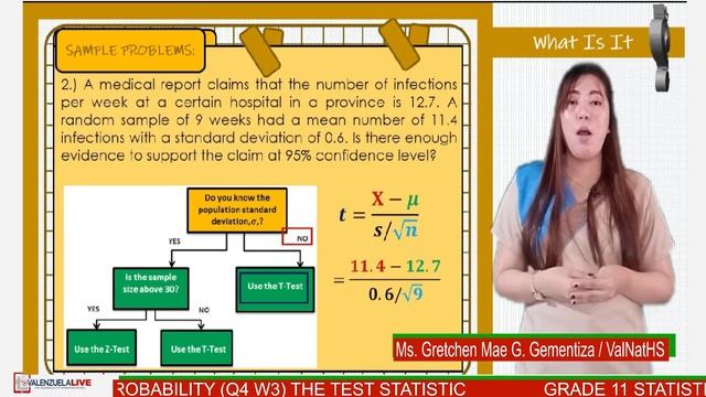 GRADE 11 STATISTIC AND PROBABILITY (Q4 W3) THE TEST STATISTIC смотреть онлайн