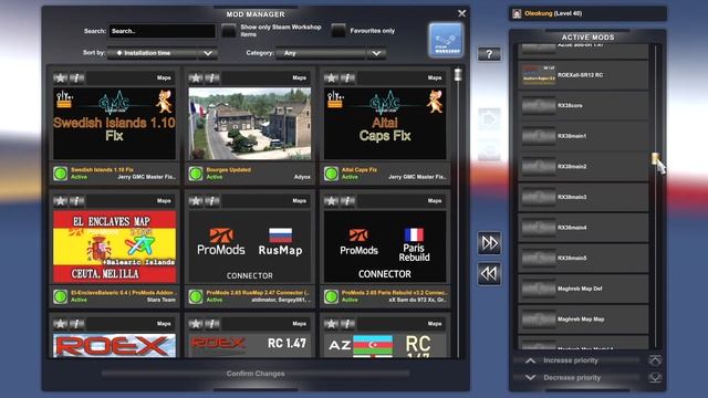 ETS2 1.47 Global MapCombo, ProMods 2.65, Magreb Map, Roex 3.8, AZGE 1.47, RusMap 2.47, Altai, EAA