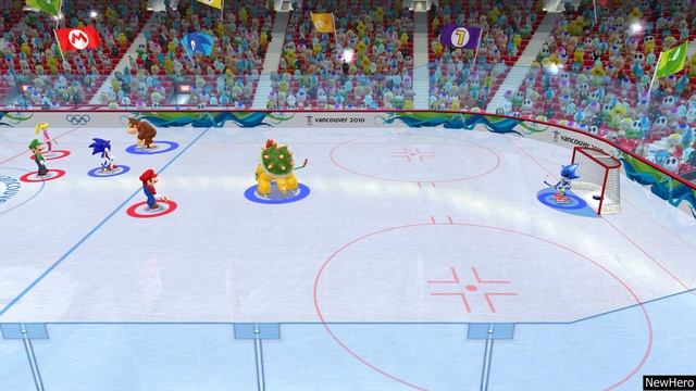 Mario & Sonic at the Vancouver 2010 Olympic Winter Games - Team Mario Vs. Team Bowser (Ice Hockey) смотреть онлайн