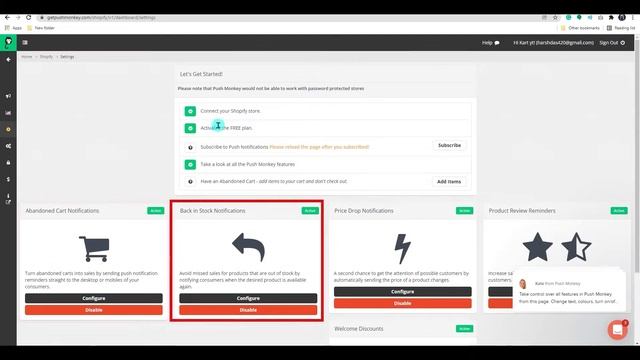 How to Send Push Notification to customers from Shopify Store | Push Monkey Retention Tool Tutorial смотреть онлайн