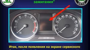 Сброс инспекции замены масла и ТО на Skoda Rapid 2018