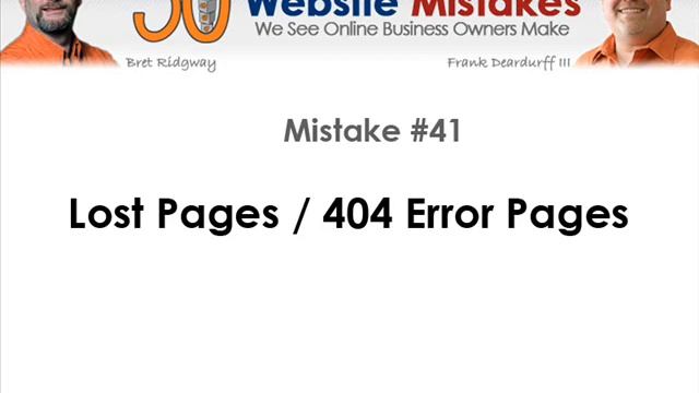 Website Mistake #41 - Lost Pages/404 Error Pages смотреть онлайн