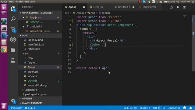 React js Hindi Tutorial #18 react portals смотреть онлайн
