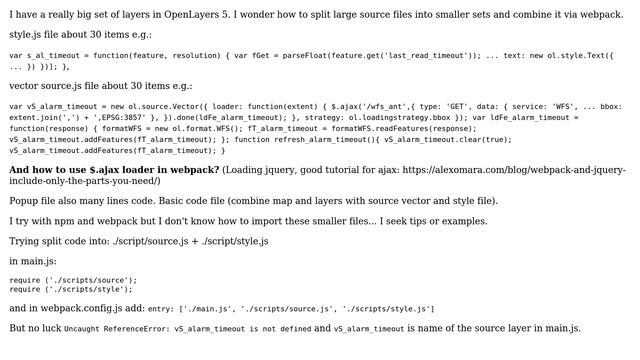 GIS: Combining big set of layers with npm+webpack and OpenLayers смотреть онлайн