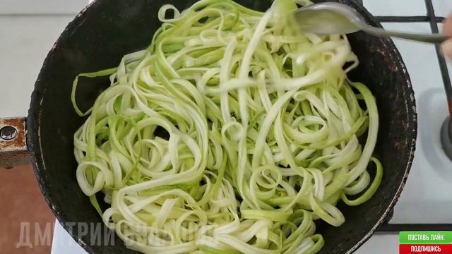 Кето спагетти из кабачков │Гарниры на кето диете │Пошаговые кето рецепты смотреть онлайн