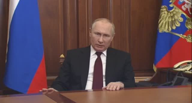 Путин признал ДНР и ЛНР. Обращение Президента Российской Федерации о судьбе Донбасса смотреть онлайн