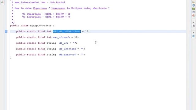 DEMO UPPERCASE TO LOWERCASE CTRL SHIFT X OR Y ECLIPSE смотреть онлайн
