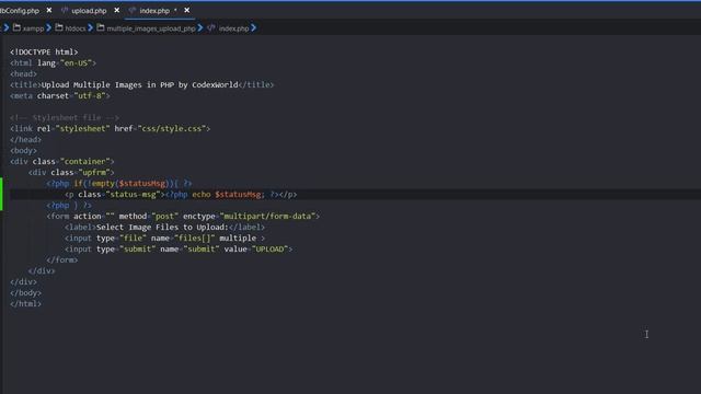 Upload Multiple Images and Store in Database using PHP and MySQL смотреть онлайн