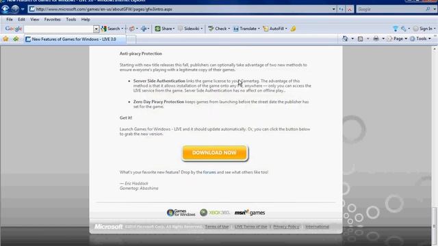 Games for Windows Live help смотреть онлайн