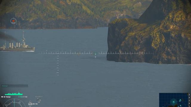World of warships - Tenryu. Словил в борт. смотреть онлайн
