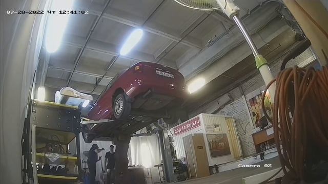 Установка защиты на Chevrolet Lanos 2006 год. MOTODOR, арт. 03017